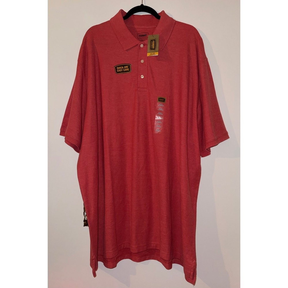 Foundry Supply Co Cranberry Polo Short Sleeve‎ Shirt Big Tall Mens 3XL NWT